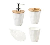 4Piece Hotel Bathroom Set with Practical Accessories for Apartments And Office, White