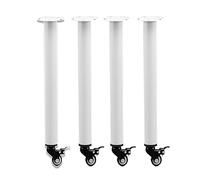 4Piece Rolling Table Legs Set DIY Furniture Feet for Dining Table Coffee Table Computer Desk & WorkbenchAdjustable Height Sturdy & Stylish Design