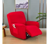 4Piece Stretch Recliner Chair Cover Set AntiSlip Sofa Protector for Single Seat Easy to Fit Armchair Slipcover Durable Furniture Cover for Living Room