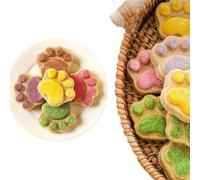 4pieces Cat Snack | Kitten Treats | Cat Paw Biscuits | Paw Shape Food Treats | Natural Healthy | Oral Cleaning Snacks For All Breeds