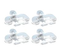 4Pieces Clear Paper Clip Clamps Document Organiser File Book Page Marker for Office School Clear Document Clip