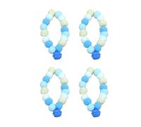 4Pieces Comfortable Plush Cats Collars With Bells Charm For Cats And Dogs Pompoms Collar For Birthday Party Pet Collar