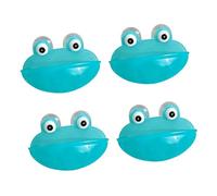 4Pieces Frogs Design Drinking Water Bowl Feeder for Small Pet Reptiles with Suction Cup Designs Terrariums Decors Water Bowl with Suction Cup