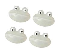 4Pieces Frogs Design Drinking Water Bowl Feeder for Small Pet Reptiles with Suction Cup Designs Terrariums Decors Water Bowl with Suction Cup