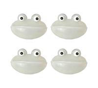 4Pieces Frogs Design Drinking Water Bowl Feeder for Small Pet Reptiles with Suction Cup Designs Terrariums Decors Water Bowl with Suction Cup