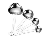 4Pieces Heart Shape Measuring Spoon Multifunctional Coffee Measuring Spoons Set for Wedding Guests