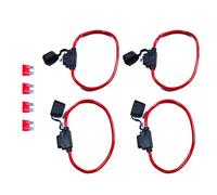 4Pieces Multipurpose 12V Inlines Fuses Holders 40A Tinned Brass Wire Accessory For Automotive And Marine Applications Electrical Circuit Protective