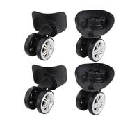 4Pieces Practical Black Casters For Trolley Suitcase Repair With 360 Degree Rotation For Smooth Travel