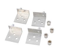 4Pieces Practical Sturdy Stainless Steel/Iron Pivoting Angles Connectors for Outdoor Structures and Cabinets Use Rotating Metal Connectors