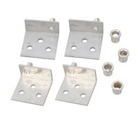 4Pieces Practical Sturdy Stainless Steel/Iron Pivoting Angles Connectors for Outdoor Structures and Cabinets Use Outdoor Structure Fasteners