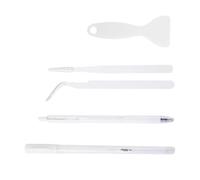 4Pieces Professional Craft Tool with Glues Applicator Ceramic Tip Cutter Spatula and Tweezers Scrapbooking Crafting Tool Ceramic Pen Tweezers