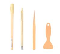 4Pieces Professional Craft Tool with Glues Applicator Ceramic Tip Cutter Spatula and Tweezers Scrapbooking Crafting Craft for Students