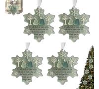 4pieces Snowflake Shaped Sea Glass Friendship Decor, Acrylic Sea Glass Friendship Ornament, Snowflake Seaglasses Art Friendships Ornaments Keepsake, Hanging Snowflakes Shaped Seaglasses Pendant