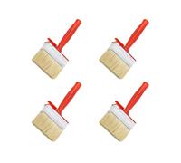 4Pieces Stain Applicators Set With Natural Bristles Ideal For Deck Terrace And Furniture Coating Projects Supplies Wall Brushes