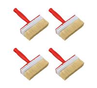 4Pieces Stain Applicators Set With Natural Bristles Ideal For Deck Terrace And Furniture Coating Projects Supplies Wall Brushes