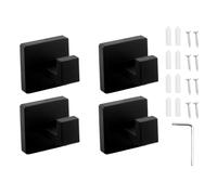 4Pieces Suction Cup Clip Portable Accessory for Secure Hanging in Bathrooms and Kitchens Clear Designs Hook Holders Stainless Steel Hook