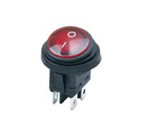 4Pins IP65 ON-OFF Round Rocker Switch 6A/125V 10A/250VAC KCD2-7201N-4 2 Way Position Light Lamp Red Rocker Boat Switch IDGTTLDF