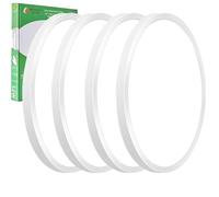 4PK 15.8 Inch LED Flush Mount Ceiling Light, 32W, 3480LM, 3000K/4000K/6000K CCT Selectable, Round Flat Panel Light Low Profile Ceiling Light Fitures for Hallway, Kitchen, Bedroom, Laundry Room