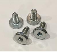 4pk 15mm Furniture Hex Screw Connecting Bed Bolt Fitting Silver M6 / 6mm Thread