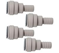 4pk 15mm Push Fit Pipe to 1/2" Hose Tail Barb Adapter Fitting John Guest Speedfit