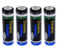 4pk Dunamis 1.2v AA 2000mAh NiMH Rechargeable Batteries - HIGH POWER Suitable for Digital Cameras, Bluetooth Headsets, XBOX Controllers & High Drain Devices etc. (AA 2000mAh, 4 Pack)