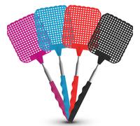 4pk Fly Swatter Telescopic Long Extendable 26-73cm Swat Bug Insect