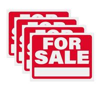 4pk For Sale Signs for Car, Vehicles, Boat, Trailer. Waterproof PVC Plastic, 12" x 9"