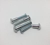 4pk Galvanised Furniture Connecting Jonting Screw Male/Female M6 x 30-38mm