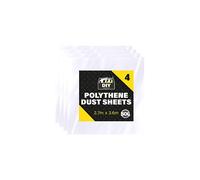 4pk Large Plastic Dust Sheets 3.6m x 2.7m - Waterproof, Dustproof Furniture & Floor Covers for Painting & Decorating (Reusable)
