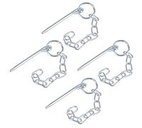 4pk Round Cotter Pin Chain 6mm by 114mm for Trailer Tipper Tailgate Tailboard