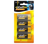 4pk Zinc Carbon C Batteries | Heavy Duty 1.5v Batteries For Home, Office or Industrial Use by ExcellTec