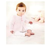 4ply Knitting Pattern for Baby Long Sleeve or Sleeveless Cardigan & Blanket (UKHKA 243)