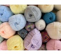 4Ply Yarn Mystery Box Bundle Wool Knitting Crochet King Cole Brett Destash 3KG