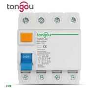 (4Pole 30mA, 32A) 4P 16A 63A 10mA 30mA 100mA 6KA RCCB RCD 400V Electromechanic Residual Current Circuit Breaker Differential Breaker Safety Switch