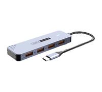 4Port USB C Hubs Aluminum USB3.2 Expander 10Gbps Data Transfer Adapter For Laptop Desktop PC Mobile Phones Devices Aluminum USB C Hubs