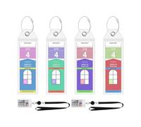 4PSC Cruise Luggage Tag Holders with Steel Loops, 2Pcs ID Card Luggage-Tags, Waterproof Celebrity Cruise-Luggage Tag Holders for Cruising in 2025, 2026 and 2027, Cruise-Essentials