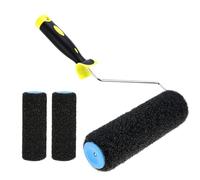 4psc Plaster Roller,9" Roll On Plaster Roller,Putty Application,Putty Roller with 3 Replacement Rollers, Drywall Texture Roller Brush,Apply Drywall Compound, for Applying Putty and Rolling Plaster