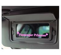 4QTY Passenger Princess Car Interior Vanity Mirror Sticker Decal (Soft Pink)