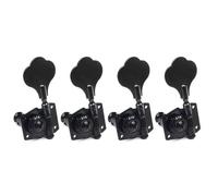 4R 4L 2R2L Opened Electric Bass Guitar Tuning Pegs Machine Heads Tuners for Bass Chrome Black Gold(Black 4L)