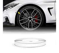 4R Quattroerre.it 10340 Wheel Trim Adhesive Strips with Applicator for Car Rims, White, 7 mm x 6 m