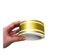 4R Quattroerre.it 10530 Trim Stripes Triple Adhesive Strips for Cars, Gold, 50 mm x 10 mt