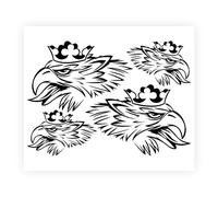 4R Quattroerre.it 1090 Griffin Sticker Set for Scania Truck, Right and Left, Silver, 50 x 35 cm