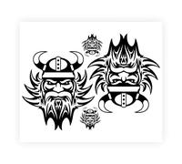 4R Quattroerre.it 1092 Viking Sticker Set for Scania Truck Right and Left Black 50 x 35 cm