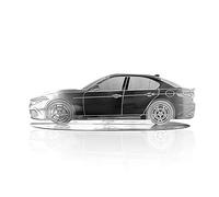 4R Quattroerre.it 11200 Model Silhouette Engraved Car Alfa Romeo Giulia in Stainless Steel