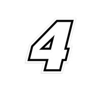 4R Quattroerre.it 13364 Racing Number 4 Moto GP, White, 10 x 9,5 cm
