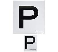 4R Quattroerre.it - 1571 - Beginner P Sign with Suction Cups, Set of 2 Pieces Front + Rear