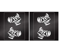 4R Quattroerre.it 15861 Dakar Pre-Cut Sticker White 10 x 12 cm (Pack of 2)