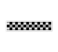 4R Quattroerre.it 1983 Black and Chrome Check Self Adhesive Car Trim Strip 3cm x 33cm