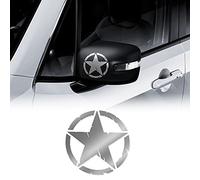 4R Quattroerre.it 2 x 9cm Silver Army Star Stickers for Jeep Renegade Car Mirrors 17119