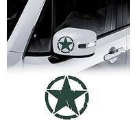4R Quattroerre.it 2 x Army Star Stickers for Jeep Renegade Car Mirrors Diameter 9 cm Military Green 17121